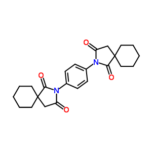 3-[4-(2,4-Dioxo-3-azaspiro[4.5]dec-3-yl)phenyl]-3-azaspiro[4.5]decane-2,4-dione Structure,78045-44-0Structure