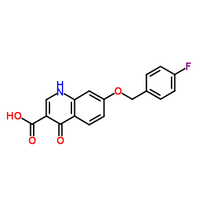 7-[(4-Fluorophenyl)methoxy]-4-oxo-1h-quinoline-3-carboxylic acid Structure,78105-10-9Structure