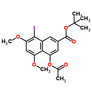 4-(Acetyloxy)-8-iodo-5,7-dimethoxy-2-naphthalenecarboxylic acid 1,1-dimethylethyl ester Structure,78395-59-2Structure