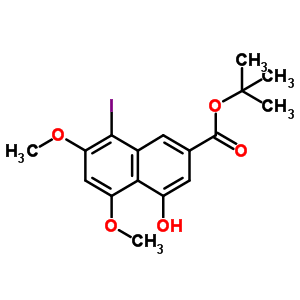 4-Hydroxy-8-iodo-5,7-dimethoxy-2-naphthalenecarboxylic acid 1,1-dimethylethyl ester Structure,78395-61-6Structure