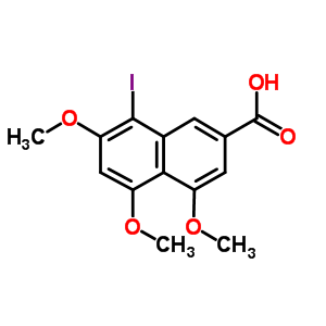 8-Iodo-4,5,7-trimethoxy-2-naphthalenecarboxylic acid Structure,78395-64-9Structure