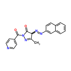 2-異煙?；?5-甲基-4-(2-萘二氮雜烯)-2,4-二氫-3H-吡唑-3-酮結(jié)構(gòu)式_78503-85-2結(jié)構(gòu)式