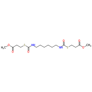 Methyl 3-[6-(2-methoxycarbonylethylsulfanylcarbonylamino)hexylcarbamoylsulfanyl]propanoate Structure,78614-28-5Structure