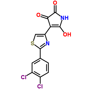 3-[2-(3,4-Dichlorophenyl)-4-thiazolyl]-4-hydroxy-1h-pyrrole-2,5-dione Structure,78743-16-5Structure