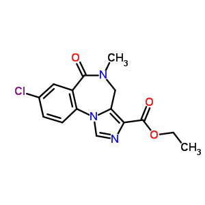 ethyl 8-chloro-5,6-dihydro-5-methyl-6-oxo-4H-imidazo[1,5-a][1,4]benzodiazepine-3-carboxylate Structure,78756-33-9Structure