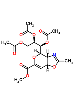 (3aR,4R,7aR)-3a,7a-二氫-2-甲基-4-[(1S,2R)-1,2,3-三s(乙酰基氧基)丙基]-4H-吡喃并[3,4-d]噁唑-6-羧酸甲酯結(jié)構(gòu)式_78850-37-0結(jié)構(gòu)式