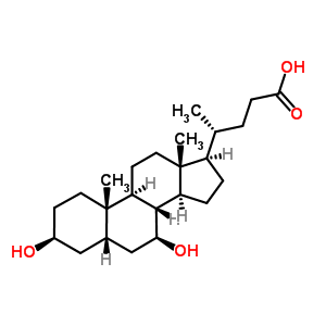 (4R)-4-[(3S,5S,7S,8R,9S,10S,13R,14S,17R)-3,7-二羥基-10,13-二甲基-2,3,4,5,6,7,8,9,11,12,14,15,16,17-十四氫-1H-環(huán)戊并[a]菲-17-基]戊酸結(jié)構式_78919-26-3結(jié)構式