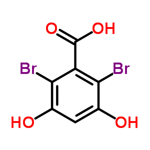 2,6-Dibromo-3,5-dihydroxybenzoic acid Structure,79200-80-9Structure