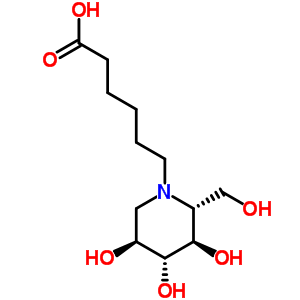 N-5-carboxypentyl-1-deoxynojirimycin Structure,79206-51-2Structure