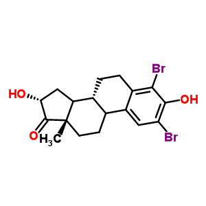 2,4-Dibromo-16alpha-hydroxyestrone Structure,79258-14-3Structure