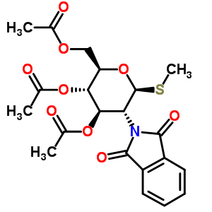 3,4,6-三-o-乙?；?2-脫氧-2-鄰苯二甲酰亞氨基-1-硫代-beta-d-吡喃葡萄糖苷甲酯結(jié)構(gòu)式_79528-48-6結(jié)構(gòu)式