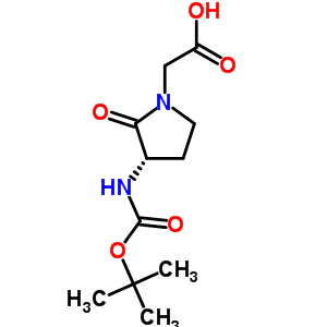 (S)-(3-n-boc-氨基-2-氧代-吡咯烷-1-基)-乙酸結(jié)構(gòu)式_79839-26-2結(jié)構(gòu)式