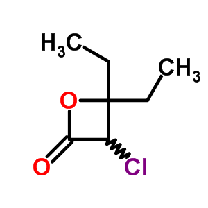 3-Chloro-4,4-diethyl-oxetan-2-one Structure,79930-61-3Structure