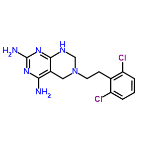 Pyrimido[4,5-d]pyrimidine-2,4-diamine,6-[2-(2,6-dichlorophenyl)ethyl]-5,6,7,8-tetrahydro- Structure,79988-69-5Structure