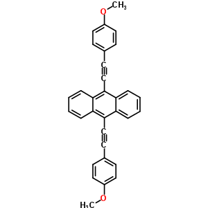 9,10-Bis(4-methoxyphenylethynyl)anthracene Structure,80034-27-1Structure