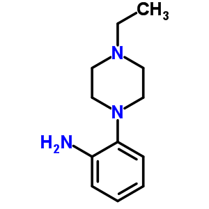 2-(4-乙基-哌嗪-1-基)-苯胺結(jié)構(gòu)式_801227-61-2結(jié)構(gòu)式