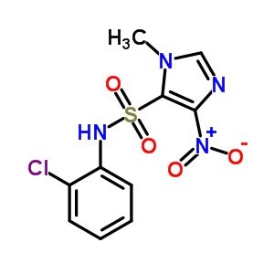 1H-imidazole-5-sulfonamide,n-(2-chlorophenyl)-1-methyl-4-nitro- Structure,80348-52-3Structure