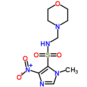 Imidazole-5-sulfonamide, 1-methyl-n-(morpholinomethyl)-4-nitro- Structure,80348-59-0Structure