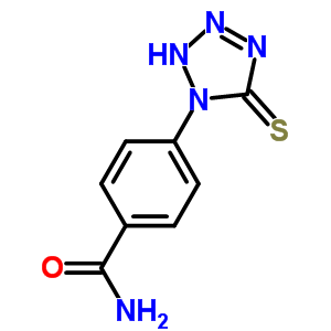 1-(4-Carbamoylphenyl)-5-mercaptotetrazole Structure,80407-52-9Structure