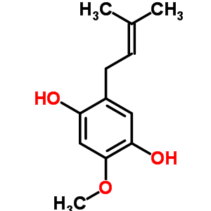 2-Methoxy-5-(3-methylbut-2-enyl)benzene-1,4-diol Structure,80464-90-0Structure