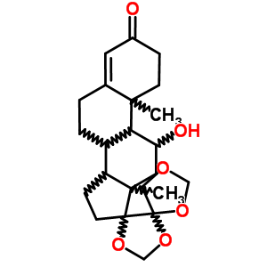 11|-Hydroxy-17,20:20,21-bis(methylenedioxy)pregn-4-en-3-one Structure,807-05-6Structure