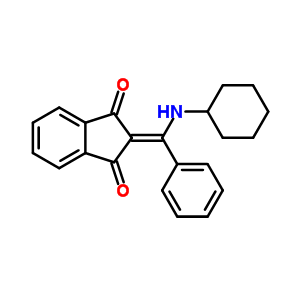 2-[(Cyclohexylamino)-phenyl-methylidene]indene-1,3-dione Structure,80839-26-5Structure