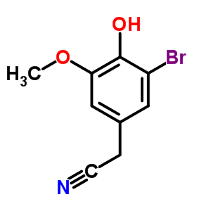 3-Bromo-4-hydroxy-5-methoxyphenylacetonitrile Structure,81038-44-0Structure