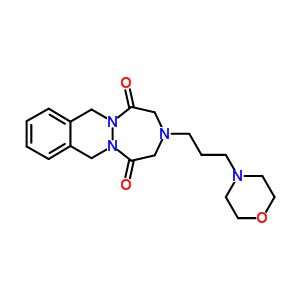 3-(3-(4-嗎啉)丙基)-3,4,7,12-四氫-1H-(1,2,5)三氮雜革o(1,2-b)二氮雜萘-1,5(2H)-二酮結(jié)構(gòu)式_81215-79-4結(jié)構(gòu)式