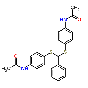 N-[4-[(4-acetamidophenyl)sulfanyl-phenyl-methyl]sulfanylphenyl]acetamide Structure,81279-54-1Structure