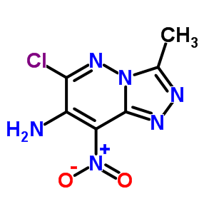 6-Chloro-3-methyl-8-nitro-(1,2,4)triazolo(4,3-b)pyridazin-7-ylamine Structure,81450-31-9Structure