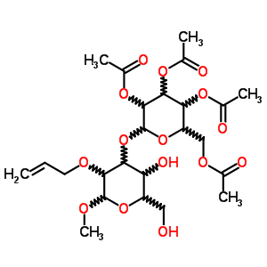 Methyl 2-O-Allyl-3-O-(2’,3’,4’,6’-tetra-O-acetyl-alpha- D-mannopyranosyl)-alpha-D-mannopyranoside Structure,81555-75-1Structure