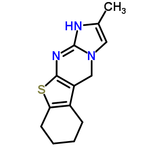 2-Methyl-5,6,7,8,9,11-hexahydro(1)benzothieno(2,3-d)imidazo(1,2-a)pyrimidine Structure,81622-91-5Structure