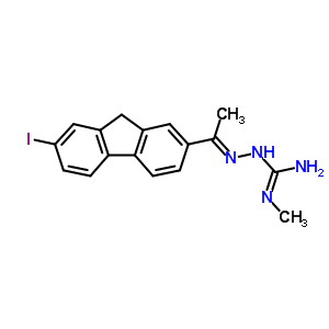 Hydrazinecarboximidamide, 2-[1-(7-iodo-9h-fluoren-2-yl)ethylidene]-n-methyl-, hydrochloride (1:1) Structure,81728-23-6Structure