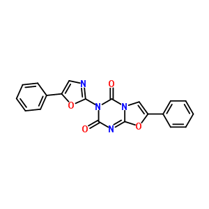 8-Phenyl-3-(5-phenyl-1,3-oxazol-2-yl)-7-oxa-1,3,5-triazabicyclo[4.3.0]nona-5,8-diene-2,4-dione Structure,81759-39-9Structure