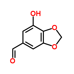 7-Hydroxybenzo[d][1,3]dioxole-5-carbaldehyde Structure,81805-98-3Structure