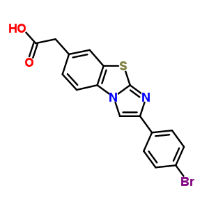 (2-(4-Bromophenyl)imidazo(2,1-b)(1,3)benzothiazol-7-yl)acetic acid Structure,81950-24-5Structure