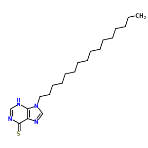 6H-purine-6-thione,9-hexadecyl-1,9-dihydro- Structure,82191-98-8Structure