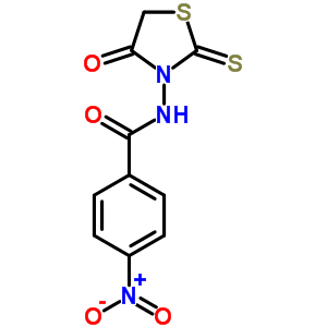 4-Nitro-n-(4-oxo-2-sulfanylidene-thiazolidin-3-yl)benzamide Structure,82220-83-5Structure