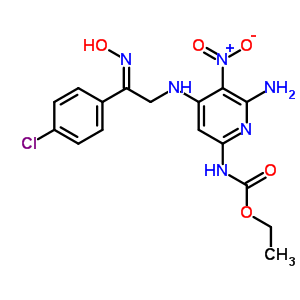 N-[6-氨基-4-[[(2Z)-2-(4-氯苯基)-2-羥基亞氨基-乙基]氨基]-5-硝基-吡啶-2-基]氨基甲酸乙酯結(jié)構(gòu)式_82585-64-6結(jié)構(gòu)式