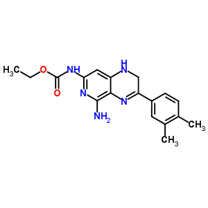 Carbamic acid,[5-amino-3-(3,4-dimethylphenyl)-1,2-dihydropyrido[3,4-b]pyrazin-7-yl]-, ethylester (9ci) Structure,82585-94-2Structure