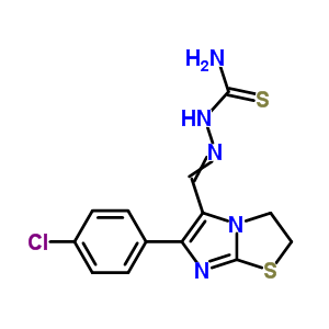 Hydrazinecarbothioamide,2-[[6-(4-chlorophenyl)-2,3-dihydroimidazo[2,1-b]thiazol-5-yl]methylene]- Structure,82588-50-9Structure