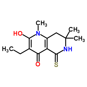 3-Ethyl-2-hydroxy-1,7,7-trimethyl-5-sulfanylidene-6,8-dihydro-1,6-naphthyridin-4-one Structure,82843-18-3Structure