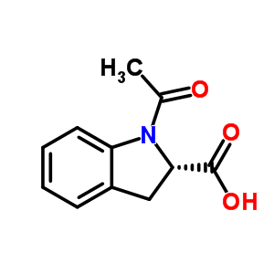 (S)-1-乙?；?2,3-二氫-1H-吲哚-2-羧酸結(jié)構式_82950-72-9結(jié)構式