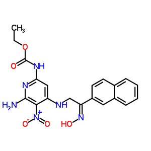 n-[6-氨基-4-[[(2e)-2-羥基亞氨基-2-萘-2-基-乙基]氨基]-5-硝基-吡啶-2-基]氨基甲酸乙酯結(jié)構(gòu)式_83269-19-6結(jié)構(gòu)式