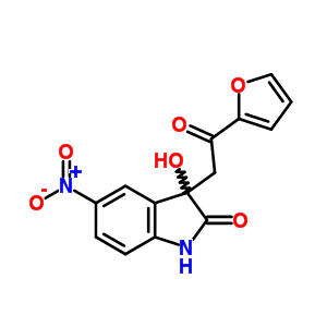 3-[2-(2-呋喃基)-2-氧代-乙基]-3-羥基-5-硝基-1H-吲哚-2-酮結(jié)構(gòu)式_83393-63-9結(jié)構(gòu)式