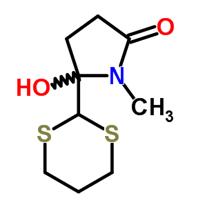 2-Pyrrolidinone,5-(1,3-dithian-2-yl)-5-hydroxy-1-methyl- Structure,83451-43-8Structure