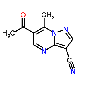 Pyrazolo[1,5-a]pyrimidine-3-carbonitrile, 6-acetyl-7-methyl- Structure,83702-52-7Structure