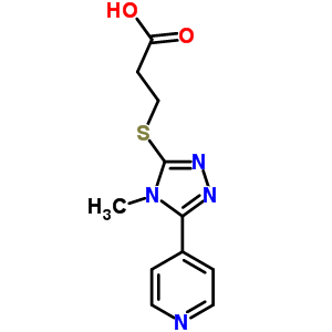 3-(4-Methyl-5-pyridin-4-yl-4H-[1,2,4]triazol-3-ylsulfanyl)-propionic acid Structure,838843-11-1Structure