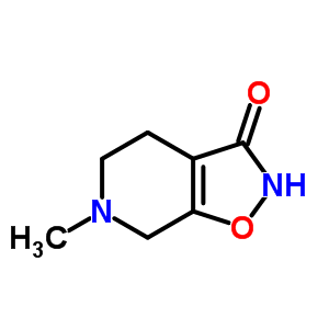 (9ci)-4,5,6,7-四氫-6-甲基-異噁唑并[5,4-c]吡啶-3(2H)-酮結(jié)構(gòu)式_83912-99-6結(jié)構(gòu)式