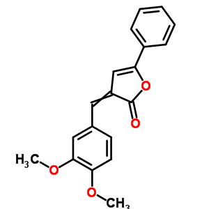 2(3H)-furanone,3-[(3,4-dimethoxyphenyl)methylene]-5-phenyl- Structure,84023-76-7Structure